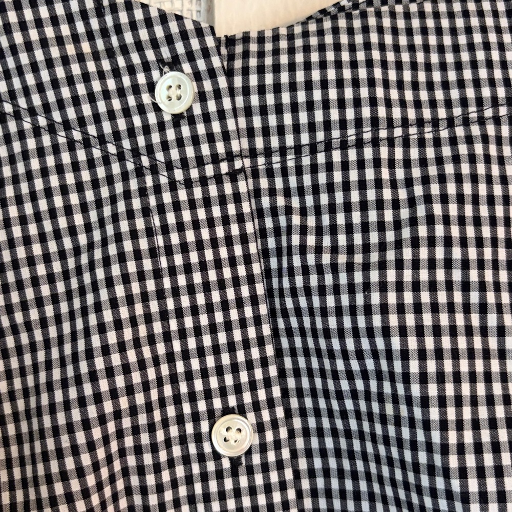 Frame Denim gingham tie back off the shoulder top size XL - Picture 5 of 8
